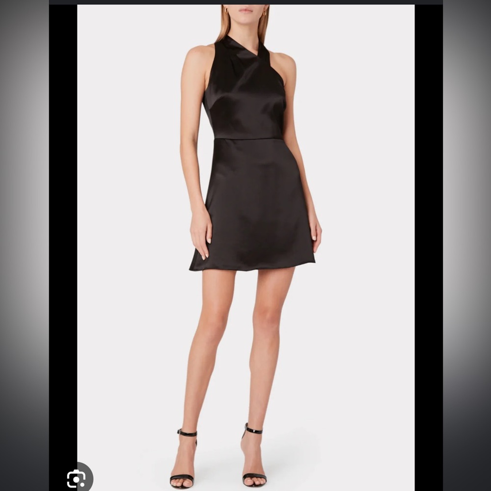 Tiffany Hammered Satin Mini Dress worn once without tags
